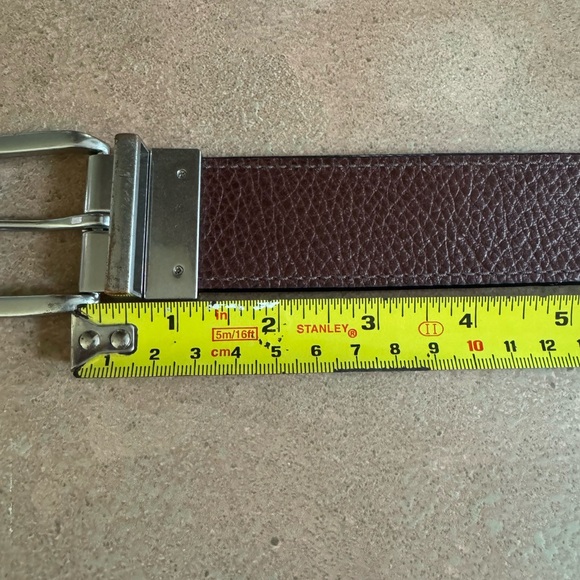 Reversible Polo Ralph Lauren belt - brown snake skin/flat black, silver buckle - Picture 3 of 7